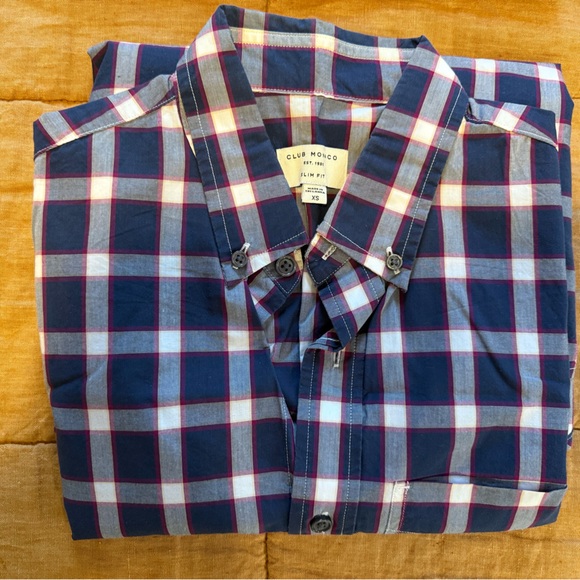 4 Blue Club Monaco Button Down Dress Shirts - Picture 2 of 6